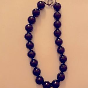 Tiffany & Co. Paloma Piccasso onyx bead necklace with toggle closure.